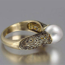 Load image into Gallery viewer, Women Retro Style Inlaid Delicate Synthetic Pearl Ring Jewelry, 6, 7, 8, 9, 10, 5, 11, 12