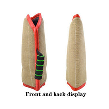 Load image into Gallery viewer, Red Twill Jute Training Dog Bite Sleeve Open Sleeve Protector Pet Products, Red Twill Jute