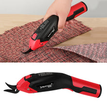 Load image into Gallery viewer, YOURTOOLS Y4005 12W Tungsten Steel Electric Scissors Clothing Leather Carpet Trimming Scissors, 1500mAh (Red), 2500mAh  (Gray), US Plug (Gray), EU Plug (Gray)