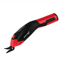 Load image into Gallery viewer, YOURTOOLS Y4005 12W Tungsten Steel Electric Scissors Clothing Leather Carpet Trimming Scissors, 1500mAh (Red), 2500mAh  (Gray), US Plug (Gray), EU Plug (Gray)