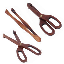 Load image into Gallery viewer, Wooden Food Clip Kitchen Household Barbecue Food Clip Dessert Pastry Bread Clip, Phoebe Clip, Scissors Clip