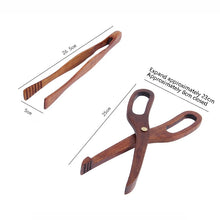 Load image into Gallery viewer, Wooden Food Clip Kitchen Household Barbecue Food Clip Dessert Pastry Bread Clip, Phoebe Clip, Scissors Clip