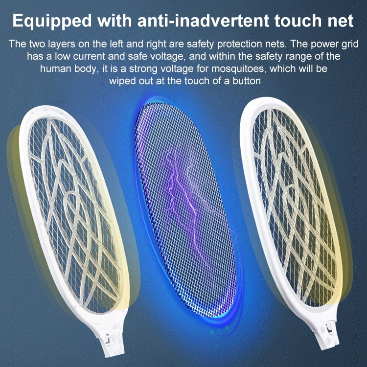 Electrical Mosquito Swatter Mosquito Killer Two-In-One USB Rechargeable Household Electrical Mosquito Swatter, LEDx3  Gray (Handle Charging), LEDx3 Blue (handle charging), LEDx6 Gray (Base Charging), LEDx6 Purple (Base Charging)                        ...