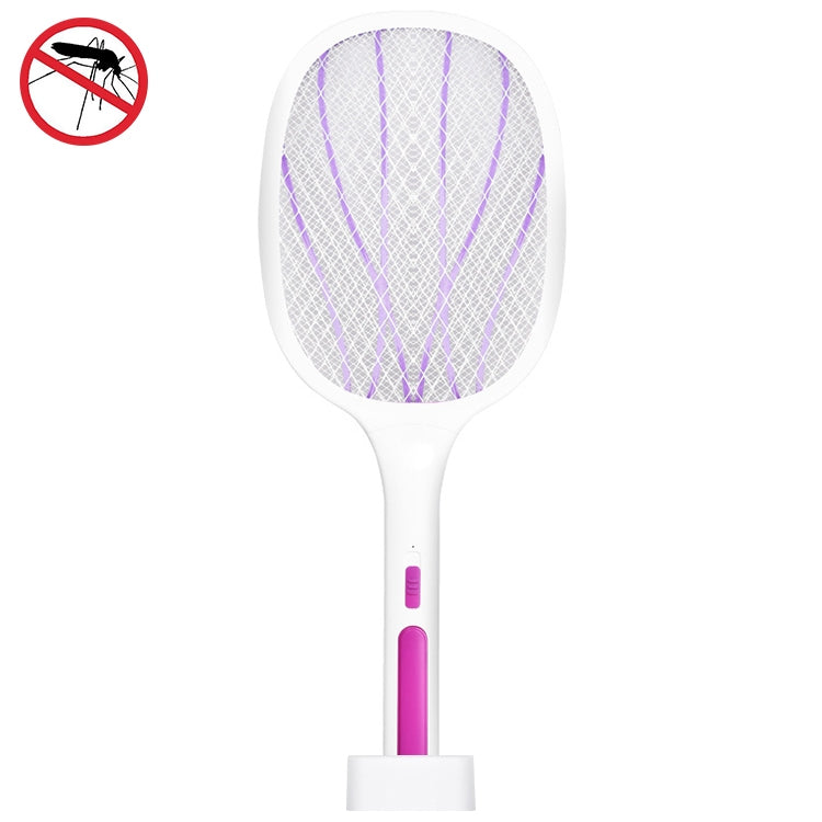 Electrical Mosquito Swatter Mosquito Killer Two-In-One USB Rechargeable Household Electrical Mosquito Swatter, LEDx3  Gray (Handle Charging), LEDx3 Blue (handle charging), LEDx6 Gray (Base Charging), LEDx6 Purple (Base Charging)                        ...