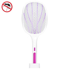 Load image into Gallery viewer, Electrical Mosquito Swatter Mosquito Killer Two-In-One USB Rechargeable Household Electrical Mosquito Swatter, LEDx3  Gray (Handle Charging), LEDx3 Blue (handle charging), LEDx6 Gray (Base Charging), LEDx6 Purple (Base Charging)                        ...