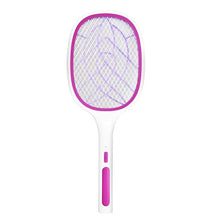 Load image into Gallery viewer, Electrical Mosquito Swatter Mosquito Killer Two-In-One USB Rechargeable Household Electrical Mosquito Swatter, LEDx3  Gray (Handle Charging), LEDx3 Blue (handle charging), LEDx6 Gray (Base Charging), LEDx6 Purple (Base Charging)                        ...