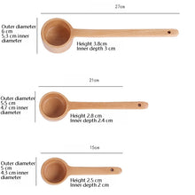 Load image into Gallery viewer, Long-Handled Wooden Spoon Seasoning Spoon Dessert Coffee Milk Tea Spoon, Seasoning Spoon Small, Seasoning Spoon Medium, Seasoning Spoon Large