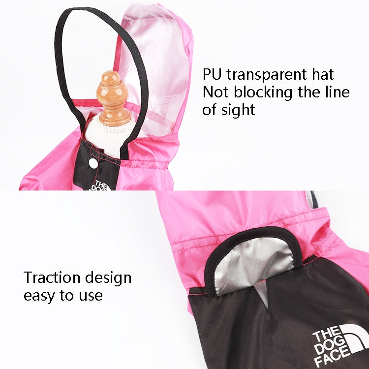 Seasons Universal Raincoat For Dogs Four-Legged Clothing Transparent PU Waterproof Clothing, S, M, L, XXXL, XXXXL