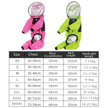 Load image into Gallery viewer, Seasons Universal Raincoat For Dogs Four-Legged Clothing Transparent PU Waterproof Clothing, S, M, L, XXXL, XXXXL