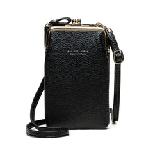 Load image into Gallery viewer, H2107 Ladies Mobile Phone Bag Shoulder Messenger Bag Pebbled Zipper Wallet, Yellow, Red, Green, Black, Pink, Light Blue, Shallow Purple, Gray