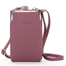 Load image into Gallery viewer, H2107 Ladies Mobile Phone Bag Shoulder Messenger Bag Pebbled Zipper Wallet, Yellow, Red, Green, Black, Pink, Light Blue, Shallow Purple, Gray