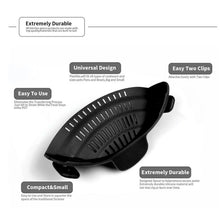 Load image into Gallery viewer, Wide Mouth Silicone Drainer Pot Side Drain To Block Fruit Noodle Strainer, Green, Red, Dark Gray, Black, Purple, Orange