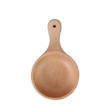 Load image into Gallery viewer, Instant Noodle Bowl Wooden Kimchi Bowl Fruit Salad Wooden Bowl With Handle, Small, Large