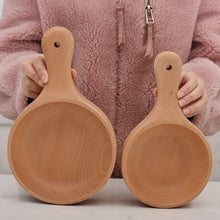 Load image into Gallery viewer, Instant Noodle Bowl Wooden Kimchi Bowl Fruit Salad Wooden Bowl With Handle, Small, Large