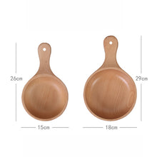 Load image into Gallery viewer, Instant Noodle Bowl Wooden Kimchi Bowl Fruit Salad Wooden Bowl With Handle, Small, Large