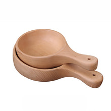 Load image into Gallery viewer, Instant Noodle Bowl Wooden Kimchi Bowl Fruit Salad Wooden Bowl With Handle, Small, Large