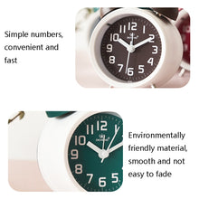Load image into Gallery viewer, 6016 Simple Bell Small Alarm Clock Students Learning Bedside Clock With Night Light, Red, Green, Coffee Color