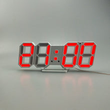 Load image into Gallery viewer, 6609 3D Stereo LED Alarm Clock Living Room 3D Wall Clock, White, Red, Green, Blue, Orange, Pink, Black Frame White Light, Black Frame Blue Light, Black Frame Orange Light, Black Frame Pink Light, Black Frame Green Light, Black Frame Red Light
