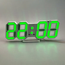 Load image into Gallery viewer, 6609 3D Stereo LED Alarm Clock Living Room 3D Wall Clock, White, Red, Green, Blue, Orange, Pink, Black Frame White Light, Black Frame Blue Light, Black Frame Orange Light, Black Frame Pink Light, Black Frame Green Light, Black Frame Red Light