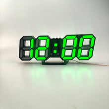 Load image into Gallery viewer, 6609 3D Stereo LED Alarm Clock Living Room 3D Wall Clock, White, Red, Green, Blue, Orange, Pink, Black Frame White Light, Black Frame Blue Light, Black Frame Orange Light, Black Frame Pink Light, Black Frame Green Light, Black Frame Red Light