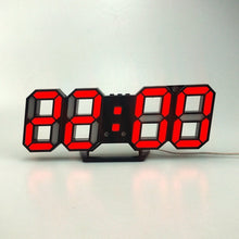 Load image into Gallery viewer, 6609 3D Stereo LED Alarm Clock Living Room 3D Wall Clock, White, Red, Green, Blue, Orange, Pink, Black Frame White Light, Black Frame Blue Light, Black Frame Orange Light, Black Frame Pink Light, Black Frame Green Light, Black Frame Red Light