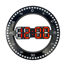 Load image into Gallery viewer, DS-3688L Living Room 3D Wall Clock Big Screen LED Electronic Clock, Black+Red, Black+Green, Second Light Black+Red, Second Light Black+Green