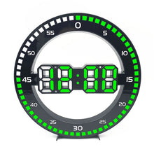 Load image into Gallery viewer, DS-3688L Living Room 3D Wall Clock Big Screen LED Electronic Clock, Black+Red, Black+Green, Second Light Black+Red, Second Light Black+Green