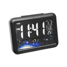 Load image into Gallery viewer, Color Screen Children Electronic Alarm Clock LCD Bedside Alarm Clock, Black Shell Universe, Black Shell Turtle, Black Whale, White Shell Prairie, White Shell Seaside