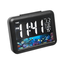 Load image into Gallery viewer, Color Screen Children Electronic Alarm Clock LCD Bedside Alarm Clock, Black Shell Universe, Black Shell Turtle, Black Whale, White Shell Prairie, White Shell Seaside