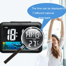 Load image into Gallery viewer, Color Screen Children Electronic Alarm Clock LCD Bedside Alarm Clock, Black Shell Universe, Black Shell Turtle, Black Whale, White Shell Prairie, White Shell Seaside