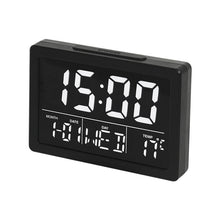 Load image into Gallery viewer, Large Screen LED Clock Bedside Multifunctional Electronic Alarm Clock, White Shell White Light, Black Shell White Light, Black Shell Green Light, Black Shell Orange Light