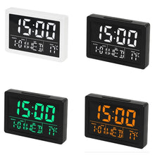 Load image into Gallery viewer, Large Screen LED Clock Bedside Multifunctional Electronic Alarm Clock, White Shell White Light, Black Shell White Light, Black Shell Green Light, Black Shell Orange Light