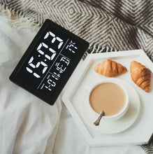 Load image into Gallery viewer, Large Screen LED Clock Bedside Multifunctional Electronic Alarm Clock, White Shell White Light, Black Shell White Light, Black Shell Green Light, Black Shell Orange Light