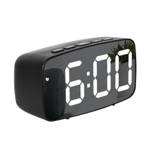 Load image into Gallery viewer, Mirror Bedside Alarm Clock Battery Plug-In Dual-Purpose LED Clock, Arc-shaped Black Shell (Mirror White Light), Rectangular Black Shell (Mirror White Light), Arc-shaped Black Shell (Black Surface White Light)                                            ...