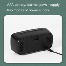 Load image into Gallery viewer, Mirror Bedside Alarm Clock Battery Plug-In Dual-Purpose LED Clock, Arc-shaped Black Shell (Mirror White Light), Rectangular Black Shell (Mirror White Light), Arc-shaped Black Shell (Black Surface White Light)                                            ...