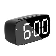Load image into Gallery viewer, Mirror Bedside Alarm Clock Battery Plug-In Dual-Purpose LED Clock, Arc-shaped Black Shell (Mirror White Light), Rectangular Black Shell (Mirror White Light), Arc-shaped Black Shell (Black Surface White Light)                                            ...