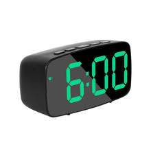 Load image into Gallery viewer, Mirror Bedside Alarm Clock Battery Plug-In Dual-Purpose LED Clock, Arc-shaped Black Shell (Mirror White Light), Rectangular Black Shell (Mirror White Light), Arc-shaped Black Shell (Black Surface White Light)                                            ...