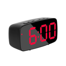 Load image into Gallery viewer, Mirror Bedside Alarm Clock Battery Plug-In Dual-Purpose LED Clock, Arc-shaped Black Shell (Mirror White Light), Rectangular Black Shell (Mirror White Light), Arc-shaped Black Shell (Black Surface White Light)                                            ...