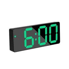 Load image into Gallery viewer, Mirror Bedside Alarm Clock Battery Plug-In Dual-Purpose LED Clock, Arc-shaped Black Shell (Mirror White Light), Rectangular Black Shell (Mirror White Light), Arc-shaped Black Shell (Black Surface White Light)                                            ...