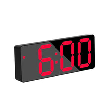 Load image into Gallery viewer, Mirror Bedside Alarm Clock Battery Plug-In Dual-Purpose LED Clock, Arc-shaped Black Shell (Mirror White Light), Rectangular Black Shell (Mirror White Light), Arc-shaped Black Shell (Black Surface White Light)                                            ...