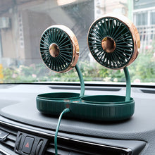 Load image into Gallery viewer, F303 Car USB Fan 12/24V Car Shake Head Fan, F303 (Gold), F303 (Silver)