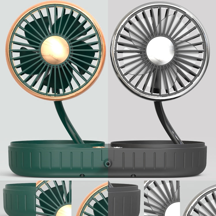 F303 Car USB Fan 12/24V Car Shake Head Fan, F303 (Gold), F303 (Silver)