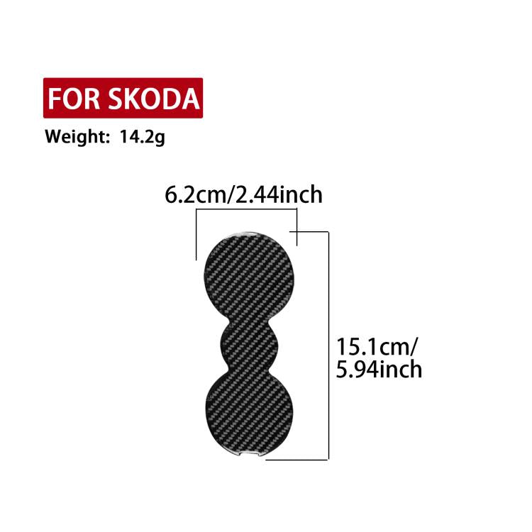 For 2017-2021 Skoda Octavia Left And Right Hand Drive Cup Holder Mat Sticker