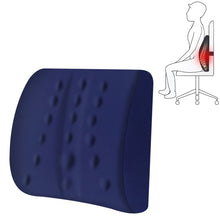Load image into Gallery viewer, Lumbar Cushion Office Maternity Seat Cushion Car Lumbar Memory Foam Lumbar Pillow,Style:, Standard (Blue), Standard (Gray), Standard (Black), Standard (Pink), 3D (Blue), 3D (Gray), 3D Upgrade Core (Blue), 3D Upgrade Core (Gray)