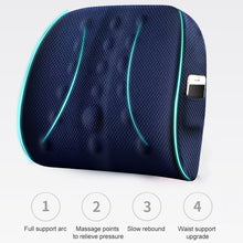 Load image into Gallery viewer, Lumbar Cushion Office Maternity Seat Cushion Car Lumbar Memory Foam Lumbar Pillow,Style:, Standard (Blue), Standard (Gray), Standard (Black), Standard (Pink), 3D (Blue), 3D (Gray), 3D Upgrade Core (Blue), 3D Upgrade Core (Gray)