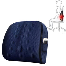 Load image into Gallery viewer, Lumbar Cushion Office Maternity Seat Cushion Car Lumbar Memory Foam Lumbar Pillow,Style:, Standard (Blue), Standard (Gray), Standard (Black), Standard (Pink), 3D (Blue), 3D (Gray), 3D Upgrade Core (Blue), 3D Upgrade Core (Gray)