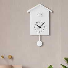 Load image into Gallery viewer, T60 Cuckoo Clock The Bird Reports On The Hour Clock, White, Green, Blue, Gray Top, Orange Top