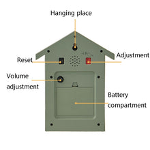 Load image into Gallery viewer, T60 Cuckoo Clock The Bird Reports On The Hour Clock, White, Green, Blue, Gray Top, Orange Top