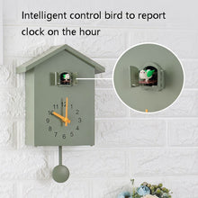 Load image into Gallery viewer, T60 Cuckoo Clock The Bird Reports On The Hour Clock, White, Green, Blue, Gray Top, Orange Top