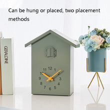 Load image into Gallery viewer, T60 Cuckoo Clock The Bird Reports On The Hour Clock, White, Green, Blue, Gray Top, Orange Top